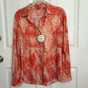 NEW WRANGLER Performance Fit extra long sleeve rhinestone button down sz MEDIUM